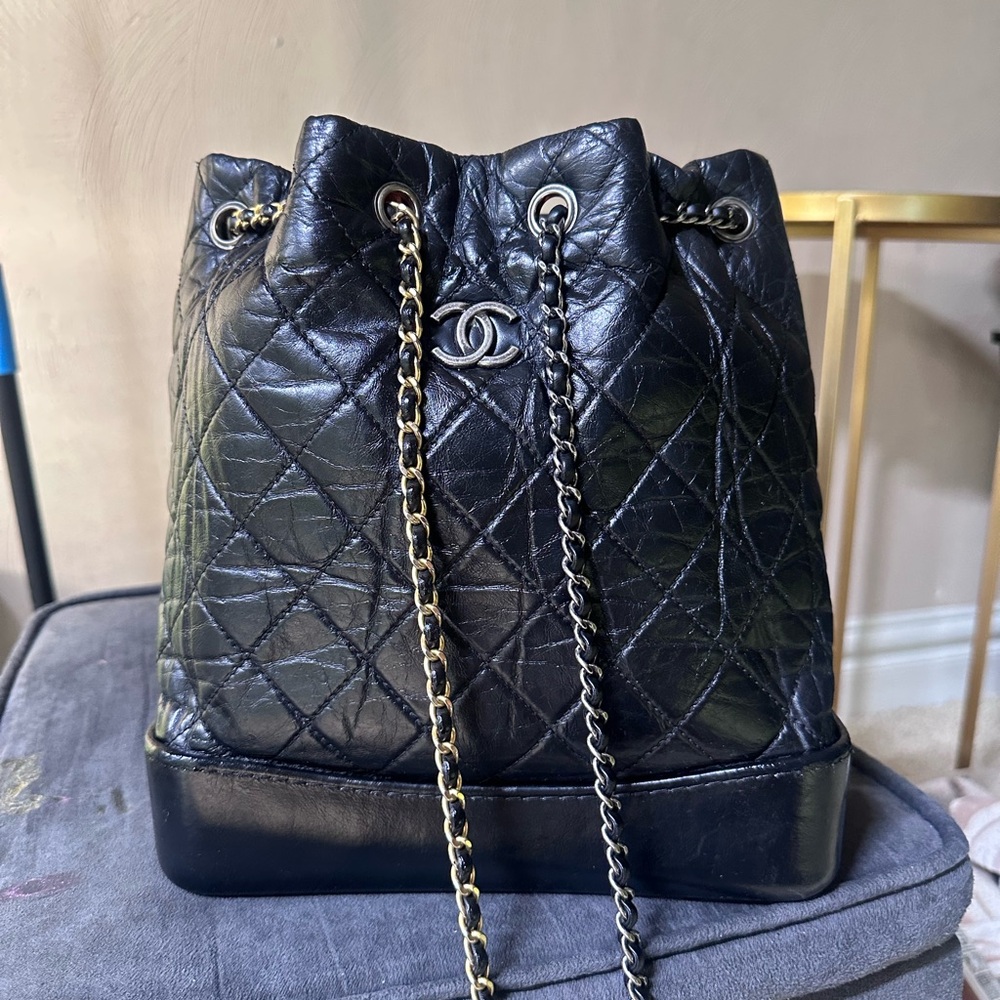 Authentic Chanel Gabrielle QUILTED Backpack Small *READ DESCRIPTION